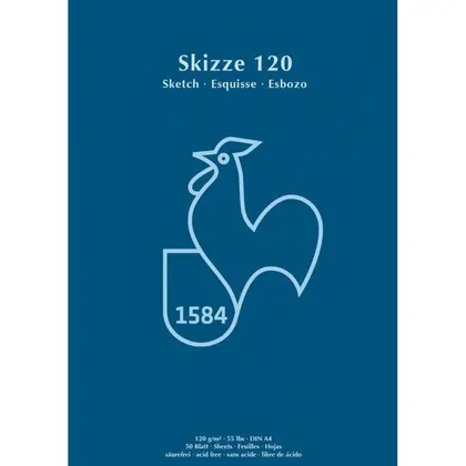 Альбом для графіки Hahnemühle А4, 50 аркушів Sketch Skizze120 (60127422)