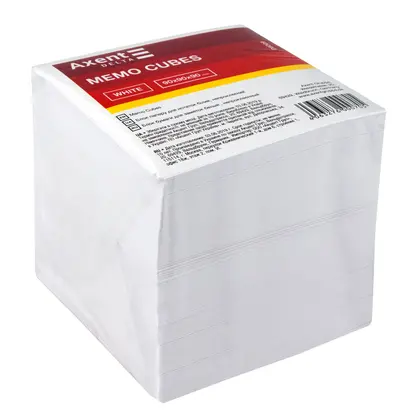 Папір для нотаток Axent 90*90*90 мм. Білий, (D8009)