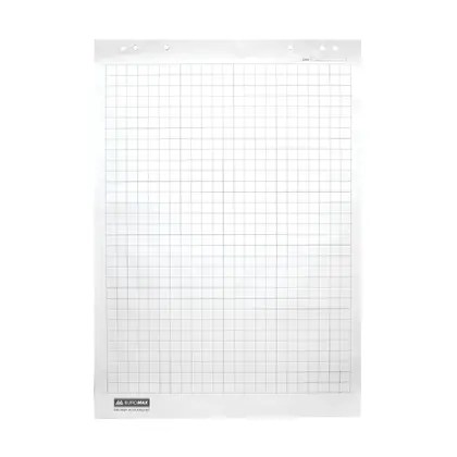 Папір для фліпчарту Buromax 64*90 см., 20 аркушів клітинка, (BM.2297)
