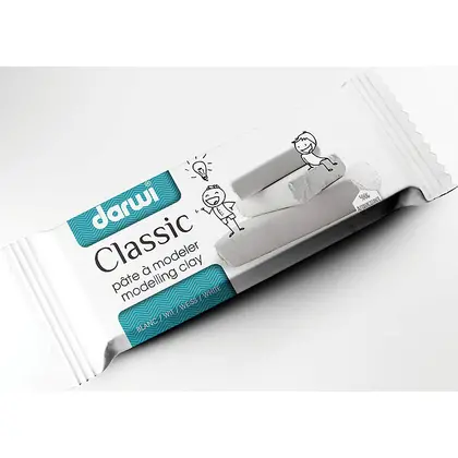 Полимерная самозастывающая глина Darwi Classic, 500 г., Белая, (DR-DA0800500000)