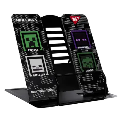 Підставка для підручників YES 17*21*19 см. металева, Чорна, Minecraft (470521)