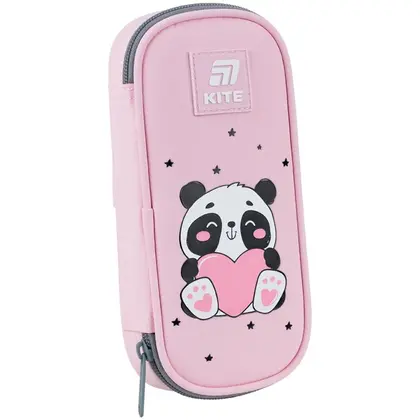 Пенал школьный KITE, 1 отделение, Panda, Розовый (K25-662-9)
