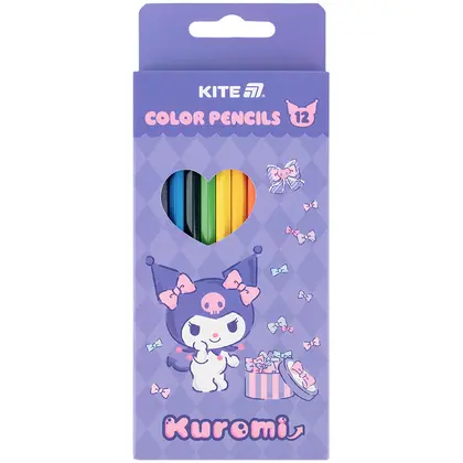 Цветные карандаши в наборе KITE, 12 цветов, Kuromi, (HK25-051-2)