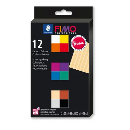Полімерна глина Fimo в наборі 12 кольорів по 25 г. BASIC (8043 C12-1)