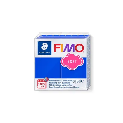 Полімерна глина Fimo Soft 57 г. Синя блискуча, (8020-33)