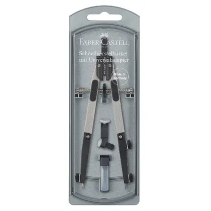 Циркуль Faber-Castell, до 390 мм., QUICK-SET COMPASS, с универсальным адаптером 4 мм., (174014)