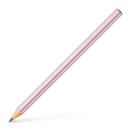 Чернографитный карандаш Faber-Castell GRIP SPARKLE JUMBO, ROSE METALLIC, (111661)