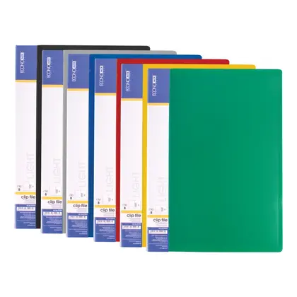 Папка с прижимом Economix, А5, CLIP B Light, пластик,Зеленый, (E31222-04)