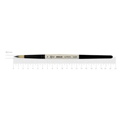 Кисть синтетика ROSA BREEZE 1226R круглая, №4, короткая ручка, (1226R04)
