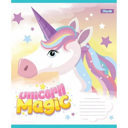 Набор школьных тетрадей 1 Вересня в упаковке, 25 шт., по 12 листов, Unicorn, клетка, (765331 В)