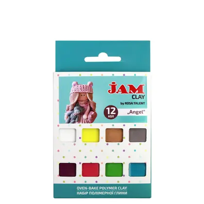 Полімерна глина JAM CLAY в наборі 12 кольорів по 20 г. Angels (5059011)