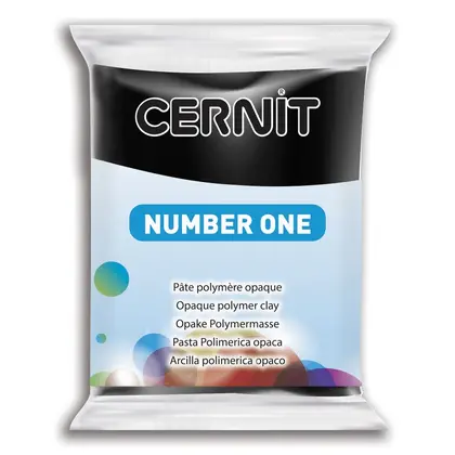 Полімерна глина Cernit Number One 56 г. 100 чорний, (CR-CE0900056100)