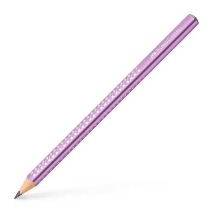 Чернографитный карандаш Faber-Castell GRIP SPARKLE JUMBO, VIOLET METALLIC, (111663)