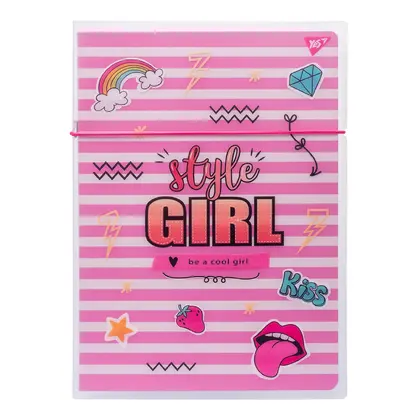 Тетрадь для записей YES, А4, 48 листов, Style Girl Pink, клетка, (764429)