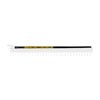 Кисть щетина ROSA AMBER 2306F плоская, №3, длинная ручка, (2306F03)