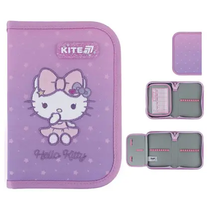 Пенал школьный KITE, 1 отделение, Hello Kitty, (HK25-621)