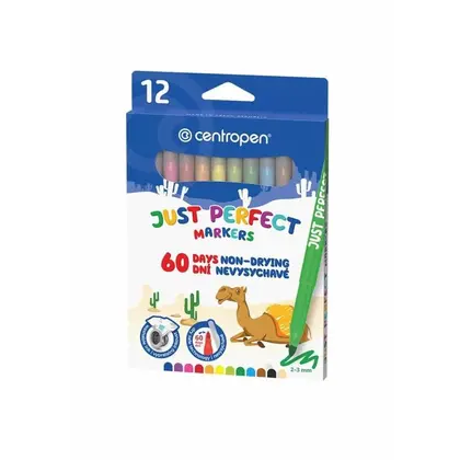 Фломастеры в наборе Centropen, 12 цветов, картон, ассорти, 2510 Just Perfect (2510/12)