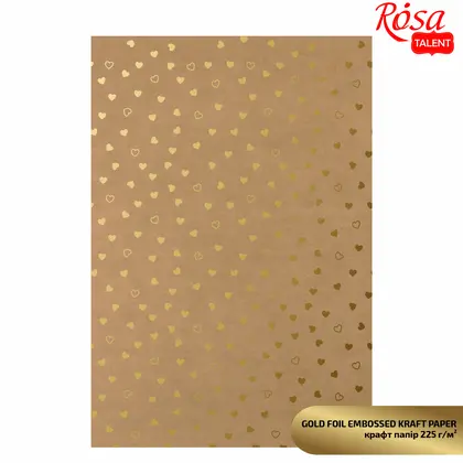 Крафт бумага с тиснением Rosa, А4, 225 г/м2, (5321007)