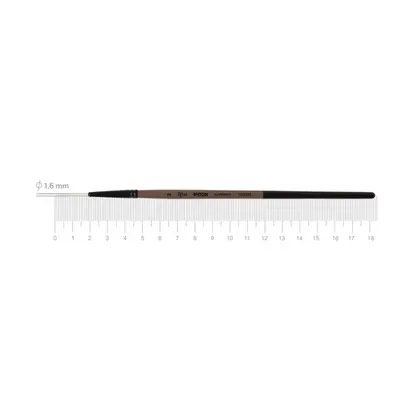 Пензель синтетичний ROSA MOON 1203RL лайнер №2 коротка ручка, (1203RL02)