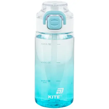 Пляшечка для води KITE 600 мл. Блакитна, (K25-1212-2)