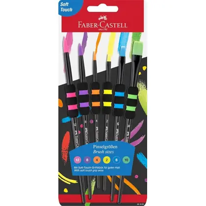 Пензлі в наборі Faber-Castell 4 шт. Чорні, (481622)