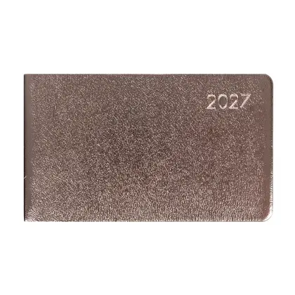 Щотижневик датований Leo Planner 2027 р. 10*17 см. 128 сторінок Мьякий, Темно-сірий, Glory (252740)