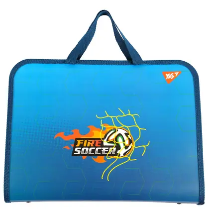 Папка-портфель YES 6*35*3 см. на блискавці, Football (492311)