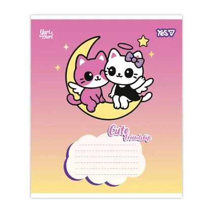 Зошит шкільний YES 12 аркушів коса лінія, Сute friendship (768650)