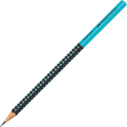 Чернографитный карандаш Faber-Castell GRIP 2001, B, ЧЕРНЫЙ/ПЕТРОЛЬ, (517012)