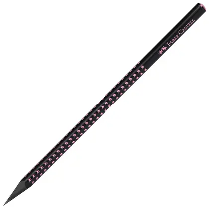 Чернографитный карандаш Faber-Castell GRIP SPARKLE, B, MIDNIGHT ROSE, (118258)