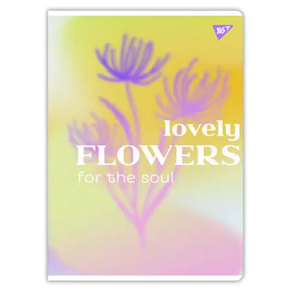 Зошит для записів YES А4, 48 аркушів клітинка, Lovely flowers (682012)