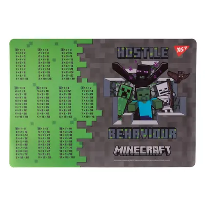 Підкладка настільна YES А3 таблиця множення, Minecraft (492249)