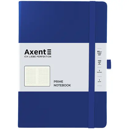 Блокнот Axent Partner 145*210 мм., 96 аркушів клітинка, Синій, PRIME (8305-38-A)