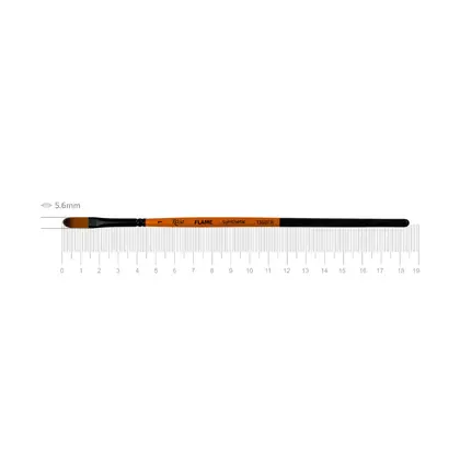Кисть синтетика ROSA FLAME 1368FR овальная, №1, короткая ручка, (1368FR01)