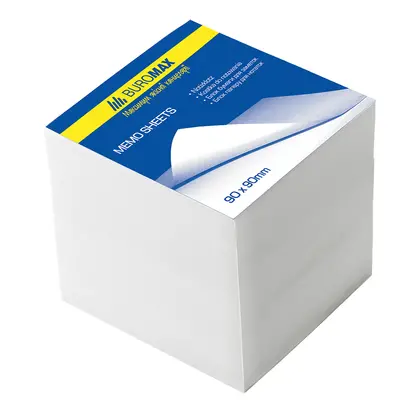 Папір для нотаток Buromax 90*90*90 мм. не склеєні, Білий, (BM.2219)