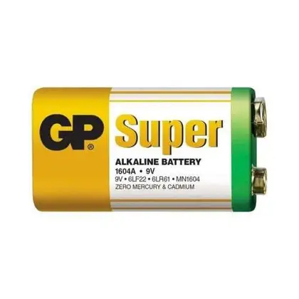 Батарейка GP Super 1 шт., S1, 9V крона, (1604A/6LF22)