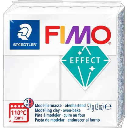 Полімерна глина Fimo Effect 57 г. Прозора, (8010-014)