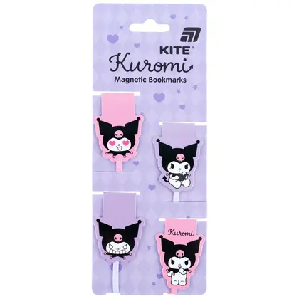 Закладки для підручників KITE 4 шт. магнітні, Kuromi (HK26-497-2)