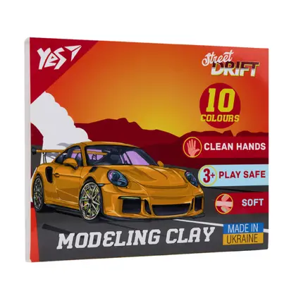 Пластилін YES 10 кольорів., 200г. Drift King (540666)