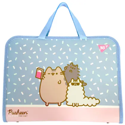 Папка-портфель YES 26*35*5 см. на блискавці, Pusheen (492316)