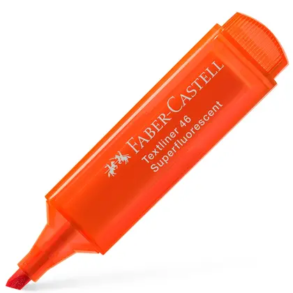 Маркер текстовидільний Faber-Castell 1-5 мм. Superfluorescent, Помаранчевий, Textliner 46 (154615)