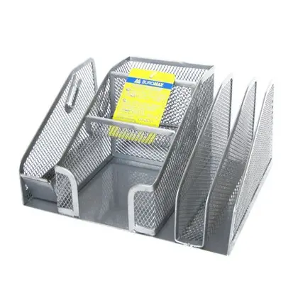 Набір офісний настільний Buromax 210*150*100 мм. металл, Серебро, (BM.6241-24)