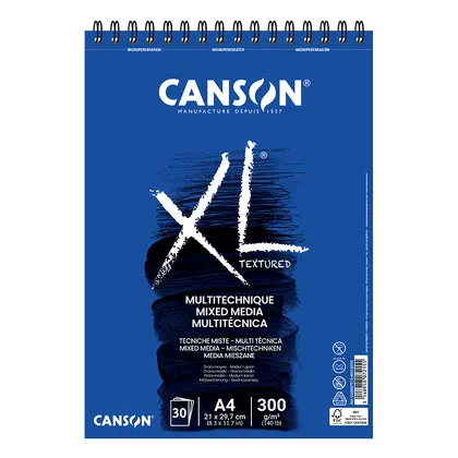 Альбом для акварели Canson XL Mix Media Medium, А4, 30 листов, 300 г/м2, на пружине, ,  (C200807215)