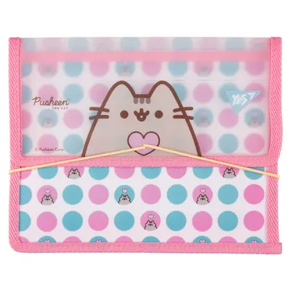 Папка для зошитів YES B5 пластикова, на гумці, Pusheen. Hearts (492209)