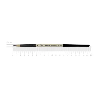 Кисть синтетика ROSA BREEZE 1226R круглая, №3, короткая ручка, (1226R03)