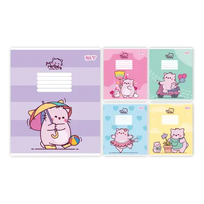 Зошит шкільний YES 18 аркушів клітинка, Pembe the Cat (769090)