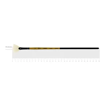 Кисть щетина ROSA AMBER 2306FN веерная, №6, длинная ручка, (2306FN06)