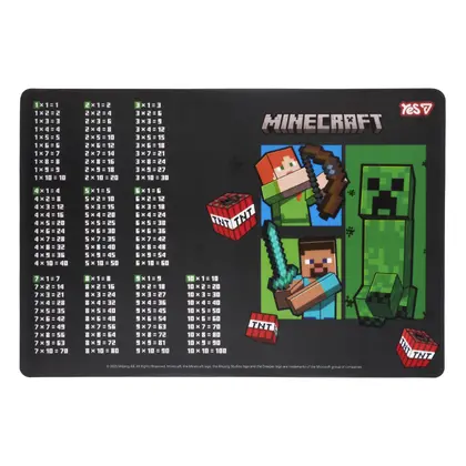 Подкладка настольная YES, 42*29 см., Minecraft, Черная, (492362)