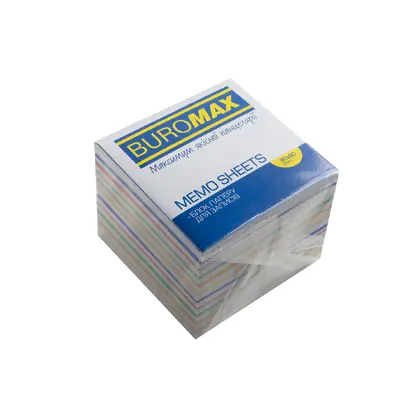 Папір для нотаток Buromax 90*90*70 мм. не склеєні, Веселка (BM.2249)