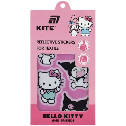 Стікери для текстилю KITE 6 шт. світловідбиваючі, Hello Kitty (HK25-114)